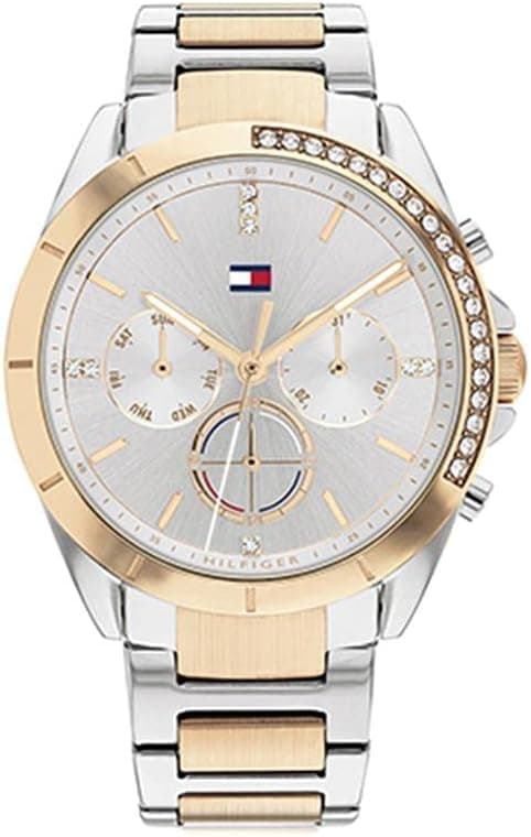 Tommy Hilfiger Women's Quartz Multifunction Stainless Steel and Link Bracelet Watch, Color: Two Tone (Model: 1782387), two tone, Quartz Watch on Amazon - Best Deal Finder