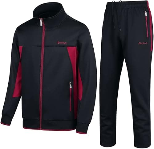 Men's Casual Athletic Tracksuit Long Sleeve Sweatsuit Set Full Zip Running Jacket and Pants 2 Piece Outfits on Amazon.ae - Price Tracker