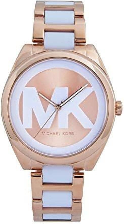 Michael Kors Women's Janelle Three-Hand Rose Gold-Tone Stainless Steel Watch MK7134 on Amazon - Best Deal Finder