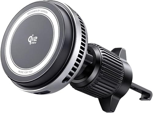 UGREEN Qi2 25W Magflow Pro Wireless Car Charger, Magsafe with Fan Phone Holder Adapter Fast Strong Magnetic 360° Rotatable with LED for iPhone 17 Pro Max, AirPods on Amazon.ae - Price Tracker