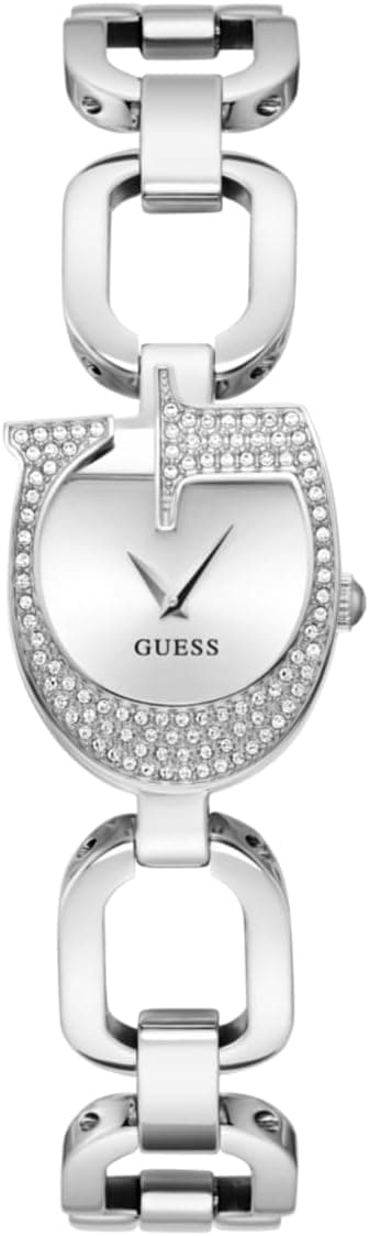 GUESS Silver-Tone Crystal Analog Watch on Amazon.ae - Price Tracker