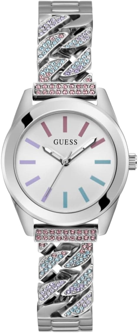 GUESS Ladies 32mm Watch - Iridescent Bracelet Silver Dial Iridescent Case on Amazon.ae - Price Tracker