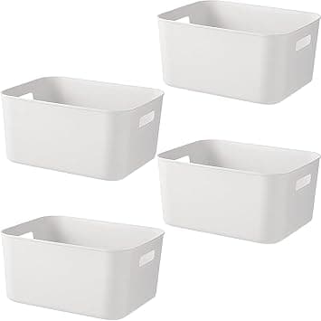 Storage Basket, 4 pcs Cupboard Organiser (30.5 x 20.5 x 12cm) Wardrobe Organiser Box, Cupboard Storage Boxes With Handles, Kitchen Storage & Organisation, For Pantry Organizers and Storage - Amazon.sa Price Tracker