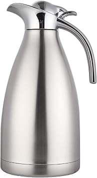 Homwin Thermal Coffee Carafe Insulated for Keeping Hot,68Oz/2.0L/8 Cups Stainless Steel Vacuum Thermal Pot for Coffee,Hot Drinks.Beverage Dispenser Pot on Amazon.ae - Price Tracker