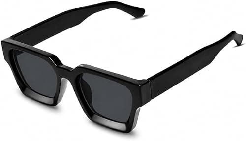 Thick Square Sunglasses for Men Women Retro Chunky Rectangle Shades Vintage Style Fashion Accessories on Amazon.ae - Price Tracker
