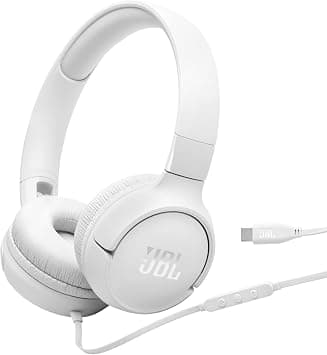 JBL Tune 520C USB-C Wired Headphones – Hi-Res Audio, JBL Pure Bass, Tangle-Free Flat Cable, Foldable Design – White على Amazon.ae - متتبع الأسعار