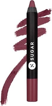 SUGAR Cosmetics Matte As Hell Crayon Lipstick With Free Sharpener, Long-Lasting Matte Lip Crayon - 25 Lily Aldrin (Mauve Pink) on Amazon.ae - Price Tracker