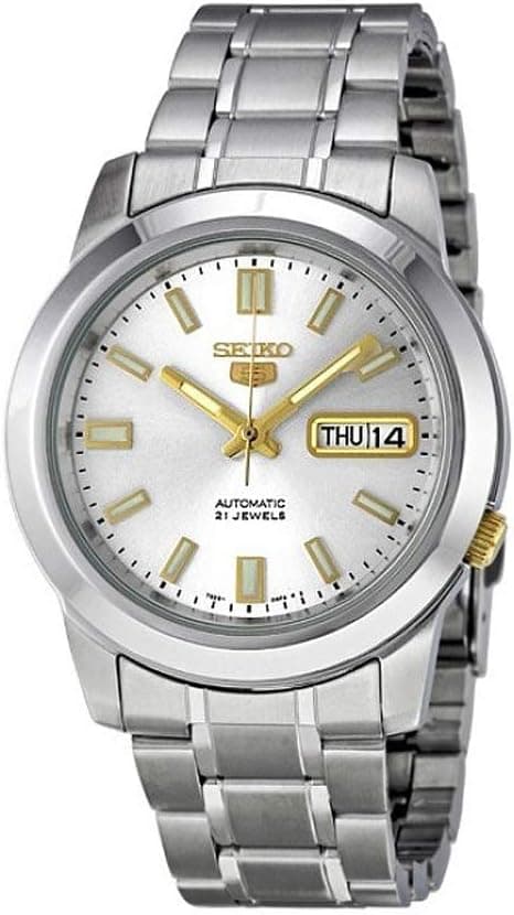 Seiko Men's Seiko 5 Automatic Watch with Analog Display and Stainless Steel Strap SNKK09K1 على Amazon.ae - متتبع الأسعار