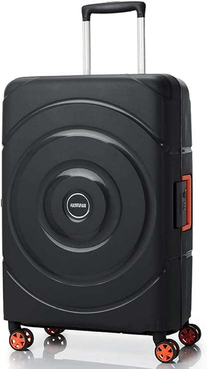 American Tourister Circurity Suitcase, 68 cm / 25 inch, 4 Double Wheels, Hard Top, Polypropylene, Black|Scratch Resistant Material|XtraSecu™ 3 Point Locking System|TSA Lock - 3 Years Global Warranty on Amazon.ae - Price Tracker