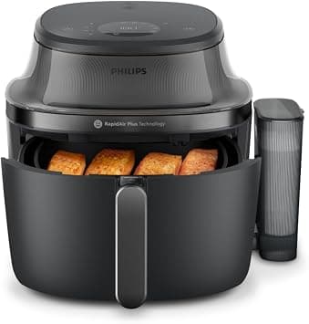 Philips Airfryer 5000 Series with Steam – Airfrying, Steamfrying, Auto SteamClean, 21 cooking modes, 7.2 l capacity, viewing window, RapidAir Plus technology (NA540/00) on Amazon - Best Deal Finder