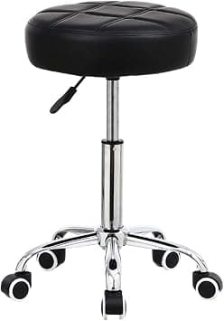 KKTONER Swivel Rolling Stool with Footrest Height Adjustable PU Leather Salon Vanity Spa Massage Office Stool Chair Small (black) on Amazon.ae - Price Tracker