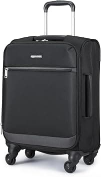 Amazon Basics Softside spinner suitcase 21 Inch (53cm), Black on Amazon.ae - Price Tracker