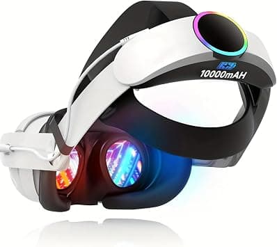 Charging Head Strap for Meta Quest 3 with Battery, Fast Charging VR Power 10000mAh Battery Pack for Extended 8 Hrs of Playtime, Adjustable Elite Strap Enhanced Support and Balance in VR on Amazon.ae - Price Tracker
