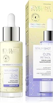 Eveline Cosmetics Face Therapy Professional Wrinkles Serum Shot | Infused with 0.2% Retinol | Enriched with Squalane and Niacinamide | Helps in Even Wrinkle Reduction | 30ml على Amazon.ae - متتبع الأسعار