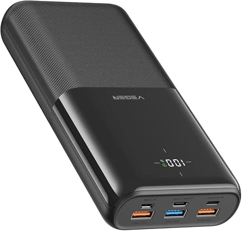 VEGER Portable Charger Power Bank 30000mAh, PD22.5W Fast Charging Power bank with 4 output ports &3 input ports, Smart LED Display Phone Battery Charger for iPhone Series, Samsung, Android etc on Amazon.ae - Price Tracker