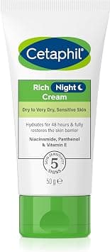 Cetaphil Rich Night Cream, 50g, For Dry To Very Dry, Sensitive Skin, With Niacinamide on Amazon.ae - Price Tracker