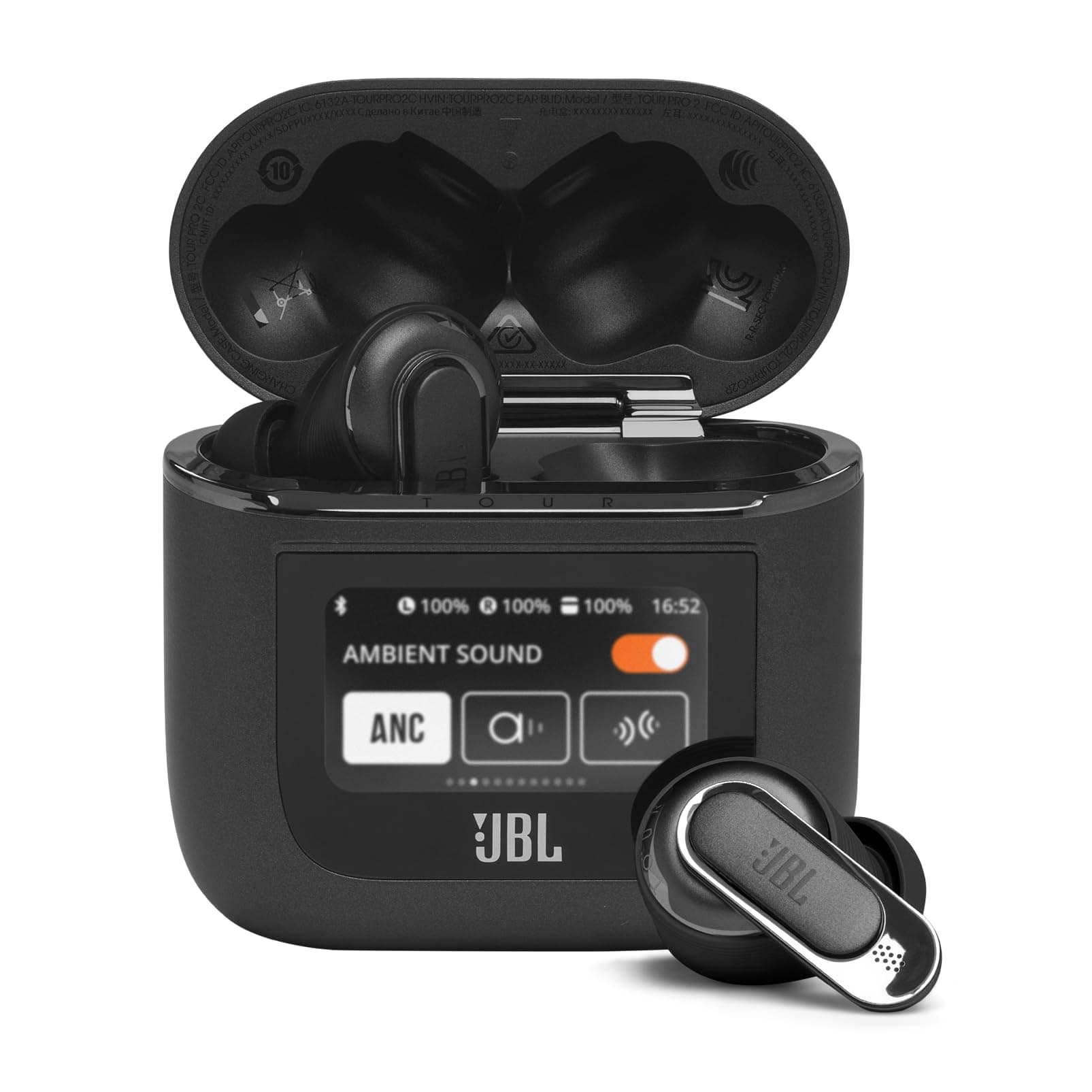 JBL Tour Pro 2 True Wireless Noise Cancelling Earbuds, Smart Case, Smart Ambient, 6-Mic Technology, Immersive Legendary Sound, Sound Amplification, Bluetooth 5.3, LE Audio - Black, JBLTOURPRO2BLK on Amazon.ae - Price Tracker