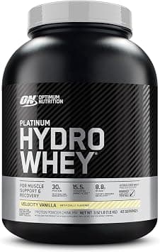 Optimum Nutrition (ON) Platinum Hydro Whey Protein Powder 3.5 lbs (Velocity Vanilla), Hydrolyzed Whey Protein Isolate on Amazon - Best Deal Finder