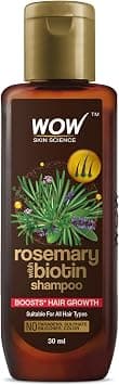 WOW Skin Science Rosemary & Biotin Hair Growth Shampoo | Prevents Breakage & Split Ends | Adds Shine to Dull Hairs | 30ml على Amazon.ae - متتبع الأسعار