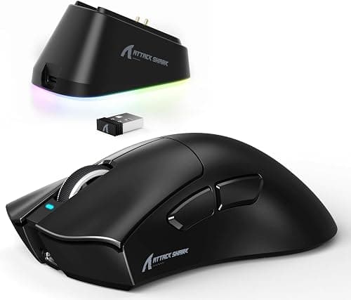 ATTACK SHARK V3PRO Wireless Gaming Mouse with Magnetic Charging Dock, PixArt PAW3311 Sensor, Up to 25000 DPI, BT/2.4Ghz/Wired, 100M Clicks, 500mAh, 65g SUPERLIGHT Mice for Win11/Xbox/PS/Mac -Black on Amazon - Best Deal Finder