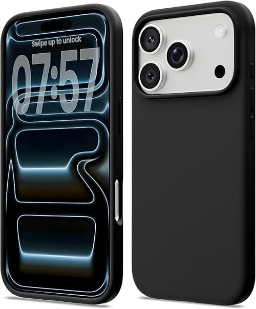 TR-PLANET for iPhone 17 Pro Liquid Silicone Case, Microfiber Lining Shockproof Slim Thin Phone Case, Lightweight Rubber Gel Soft TPU Back Cover Compatible With iPhone 17 Pro, Black on Amazon.ae - Price Tracker