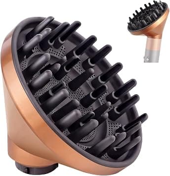 Upgraded Diffuser for Dyson Airwrap Styler HS08 HS05 HS01, Converting for Dyson Airwrap to Hair Dryer Diffuser Attachment, Diffuser Nozzle Attachment for Dyson for Airwrap (Gold) - متتبع أسعار Amazon.sa