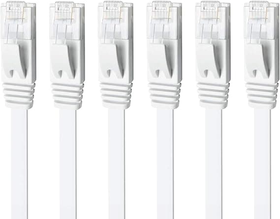 Yauhody CAT6 1m 6-Pack, Ethernet Cable Gigabit High Speed 1000Mbp/s for 250Mhz/s,32AWG Shielded Cat 6 Internet Network LAN RJ45 Patch Cable-for PC,PS5, Switch,Router,Modem,Laptop (White 1m 6Pack) on Amazon.ae - Price Tracker