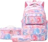 JiaYou School Backpack Sets 3pcs Stars Prints Daypack For Teens Girls Primary School Students - Amazon.ae Price Tracker
