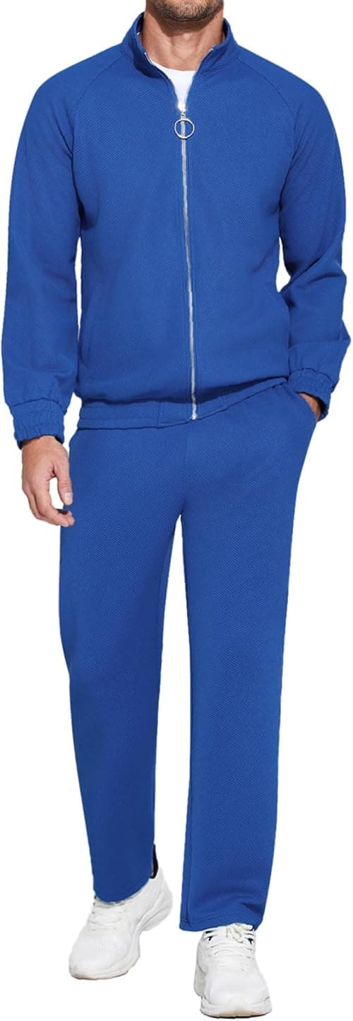 COOFANDY Mens 2 Piece Tracksuit Casual Sweatsuits Full Zip Track Suits Jogging Athletic Suit Sets on Amazon.ae - Price Tracker