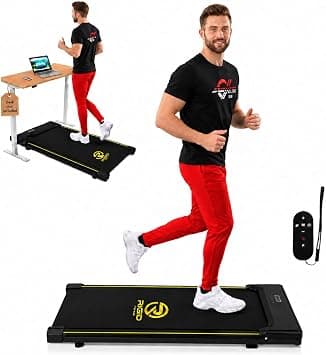 RIGID FITNESS Under Desk Walking Treadmill, Lightweight Portable Pad with Remote Control - Space-Saving with Easy Set-up, Light Jogg Machine for Home & Office, Max Load 220lbs/100kg, Speed 8km/h on Amazon - Best Deal Finder