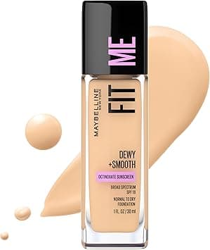Maybelline New York Fit Me Dewy + Smooth Foundation Makeup, Light Beige, 1 Fl. Oz (Pack of 1) on Amazon.ae - Price Tracker