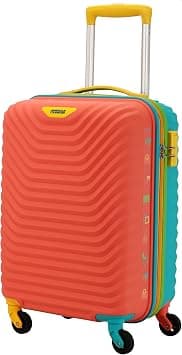 American Tourister Trolley Bag for Travel|Splash 55 Cms Polycarbonate Hardsided Small Cabin Luggage Bag|Speed_Wheel 8 Wheel Suitcase for Travel|Trolley Bag for Travelling, Coral/Teal on Amazon - Best Deal Finder