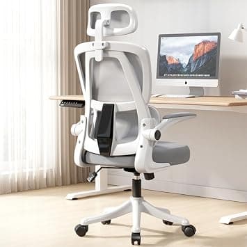 Office Chair,Ergonomic Desk Chair,Home Office Desk Chair with Adjustable Headrest and Comfortable Thick Cushion,Computer Desk Chair,Comfortable Lumbar Support,Breathable Cushion for Home,Meetin on Amazon.ae - Price Tracker
