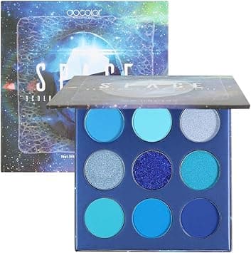 Eyeshadow Palette 9 Colors Gemstone Shadow Palette Highly Pigmented Mattes Shimmers Naked Smokey Glitter Cream Colorful Powder Blendable Long Lasting Waterproof Makeup Palette (Blue) on Amazon.ae - Price Tracker