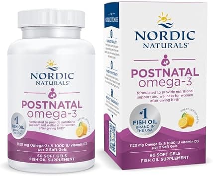 Nordic Naturals Postnatal Omega-3 for Moms to Support Optimal Wellness After Birth, Lemon,60 Soft Gels على Amazon.ae - متتبع الأسعار