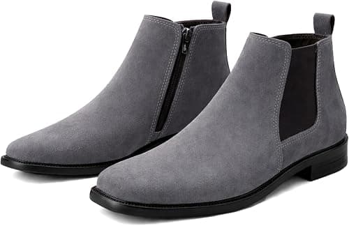 Kraasa THE Ashford – Men’s Stylish Vegan Leather Chelsea Boots with Side Zipper & Elastic Panel, Square Toe Ankle Boot (Tan/Black/Brown) on Amazon.ae - Price Tracker