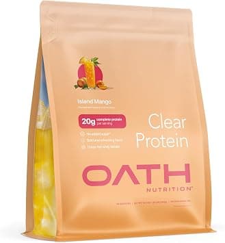 Oath Nutrition Clear Whey Isolate Protein Powder, Island Mango, 20g Complete Protein per Serving, No Added Sugar, Grass-Fed, 18 Servings on Amazon - Best Deal Finder