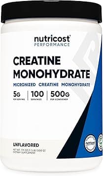 Nutricost Creatine Monohydrate Micronized Powder 500G, 5000mg Per Serv (5g) - Micronized Creatine Monohydrate, 100 Servings on Amazon.sa - Price Tracker