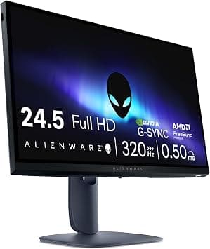 Alienware Gaming Monitor 25 320Hz AW2525HM 24.5 inch Full HD (1920×1080) 320Hz 0.50ms IPS Fast AMD FreeSync Premium, G-SYNC Compatible, VESA AdaptiveSync, 16.7 Million Colours - Amazon.sa Price Tracker