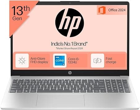 HP 15, 13th Gen Intel Core i5-1334U, (16GB DDR4,512GB SSD) Anti-Glare, Micro-Edge, FHD, 15.6''/39.6cm, Windows 11, Office 365, Silver, على Amazon.ae - متتبع الأسعار