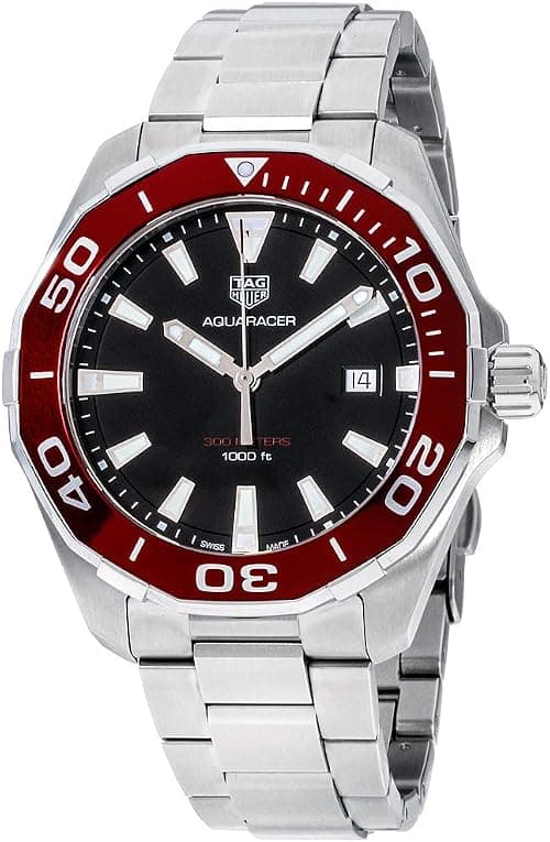 Tag Heuer Aquaracer Black Dial Stainless Steel Men's Watch WAY101BBA0746 on Amazon - Best Deal Finder