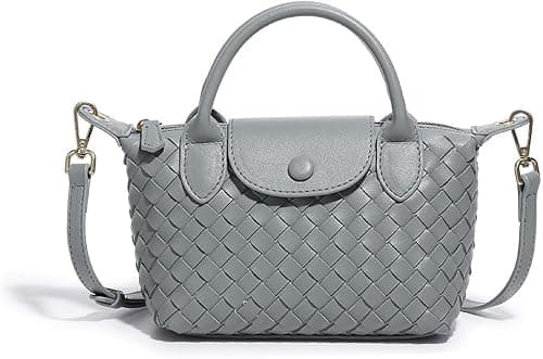 Mini Small Size Braided Luxury Leather Women's top Handle Handbag Fashion Travel Daily Satchel on Amazon.ae - Price Tracker