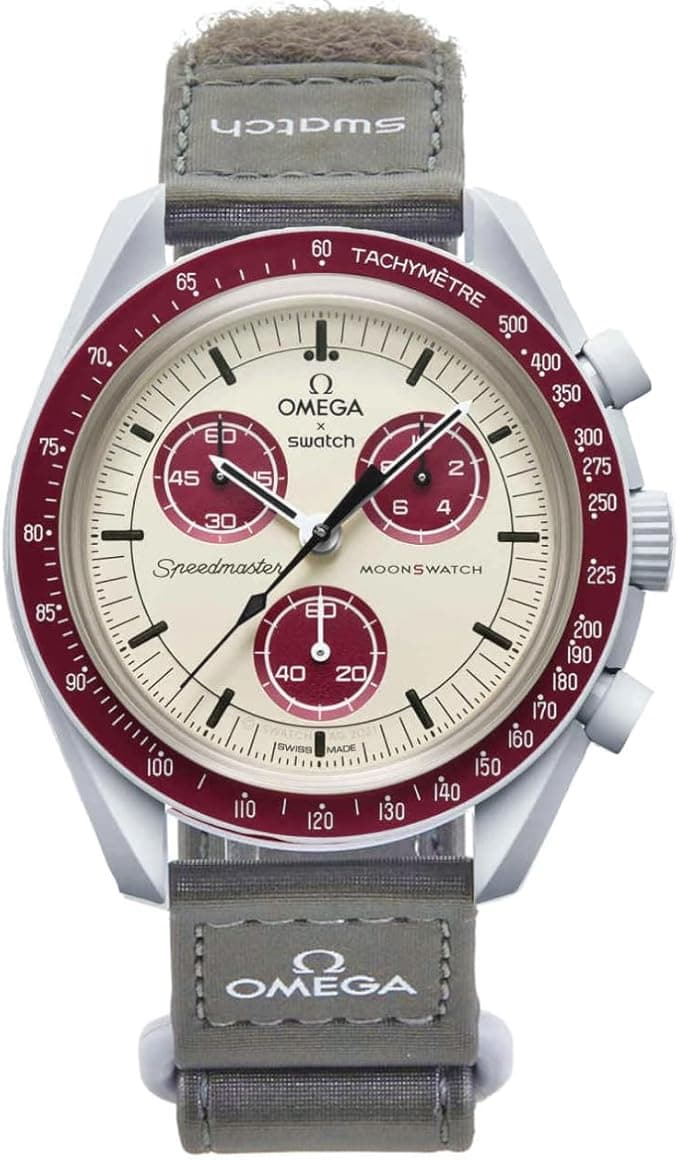 Swatch Omega x Moon Mission to Pluto Speedmaster Burgundy - New, Unisex on Amazon.ae - Price Tracker