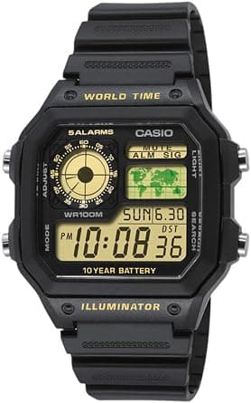 Casio Men's Watch - AE-1200WH-1BVDF Grey Dial, Black Band on Amazon.ae - Price Tracker