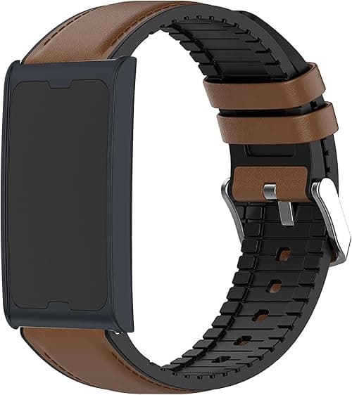 Compatible for Amazfit Helio Bands, Quick Release Quick Release Leather Silicone Replacement Smartwatch Strap Compatible for Amazfit Helio Fitness Tracker Wristband on Amazon.ae - Price Tracker