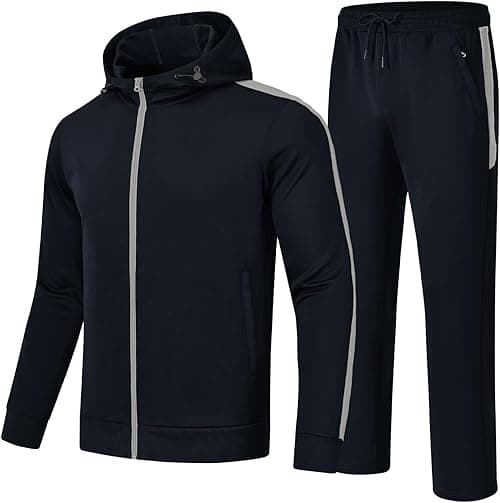 YSENTO Track Suits Mens Sets 2 Pieces Outfits Jogging Sweat Suit Tracksuits Warm Up Sweatsuits 4 Zipper Pockets on Amazon.ae - Price Tracker