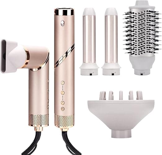 5 in 1 Hot Air Styler and Blow Dryer Brush, Auto Wrap Airstyler with Diffuser, High Speed 110000 RPM Flex Hair Dryer, Fast Drying Multi Style for Straight, Volumize, Wavy and Curly on Amazon.ae - Price Tracker
