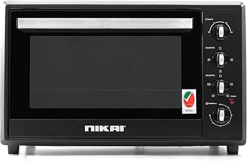 Nikai 2200W, 100L Electric Oven with Rotisserie & Convection Technology, Keep Warm Function, Double Glass Door, 4 Knobs, Selector & 90 Mins Timer - NT1008RCAX2 | 2 Years Warranty on Amazon.ae - Price Tracker