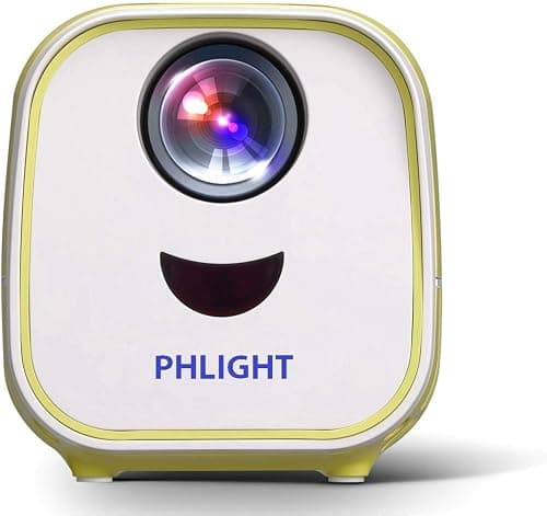 PHLIGHT Mini Projector, Home projector 800 Lumens with HDMI, USB port, and SD slot, PH-P-4001, Yellow, small on Amazon - Best Deal Finder