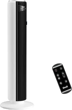 LEVOIT 20dB Silent Tower Fan with Remote Control, 7.9m/s Powerful Fan with DC Motor, 26W Energy, 4 Modes 12 Speeds 12H Timer, Advanced Sleep Mode, Front Display, 90° Oscillation on Amazon.ae - Price Tracker